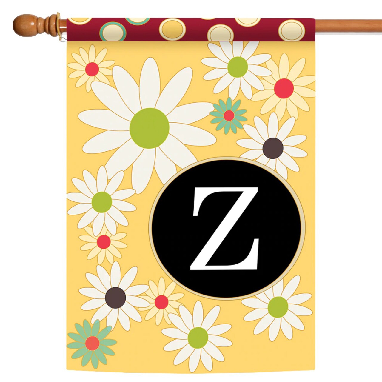 Toland Home Garden Floral Monogram Letter Z Outdoor House Flag 40" x 28"